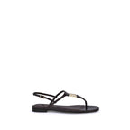Fendi Purple Calf Leather Bos Taurus Flat Sandals
