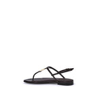 Fendi Purple Calf Leather Bos Taurus Flat Sandals