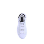 Dolce & Gabbana White Calf Leather Bos Taurus Low Top Sneakers