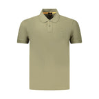 Hugo Boss Green Cotton Men Polo Shirt