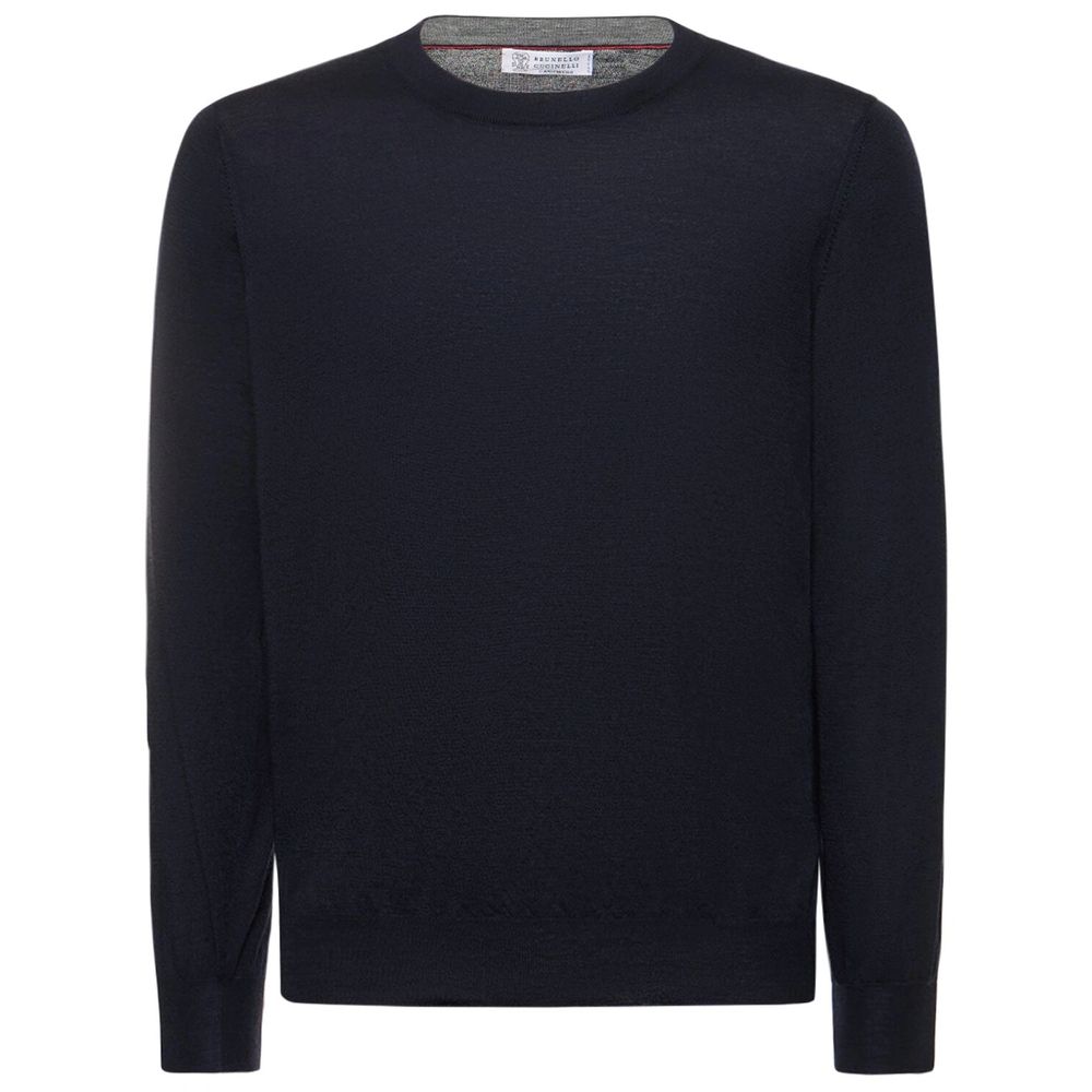 Brunello Cucinelli Blue Cashmere Men Sweater