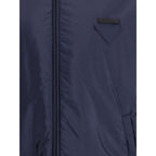 Prada Blue Polyester Full-Length Jacket