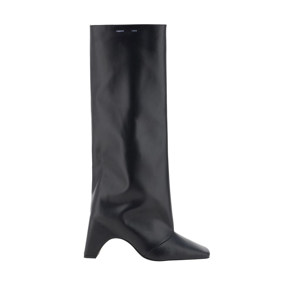 Coperni Black Calf Leather Bos Taurus High Heel Boots