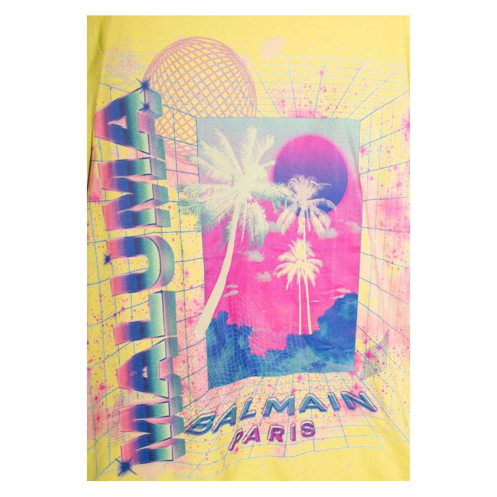 Balmain Yellow Cotton T-Shirt