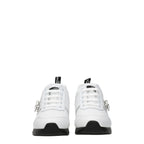 Love Moschino White Leather Low Top Sneakers