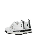 Love Moschino White Leather Low Top Sneakers
