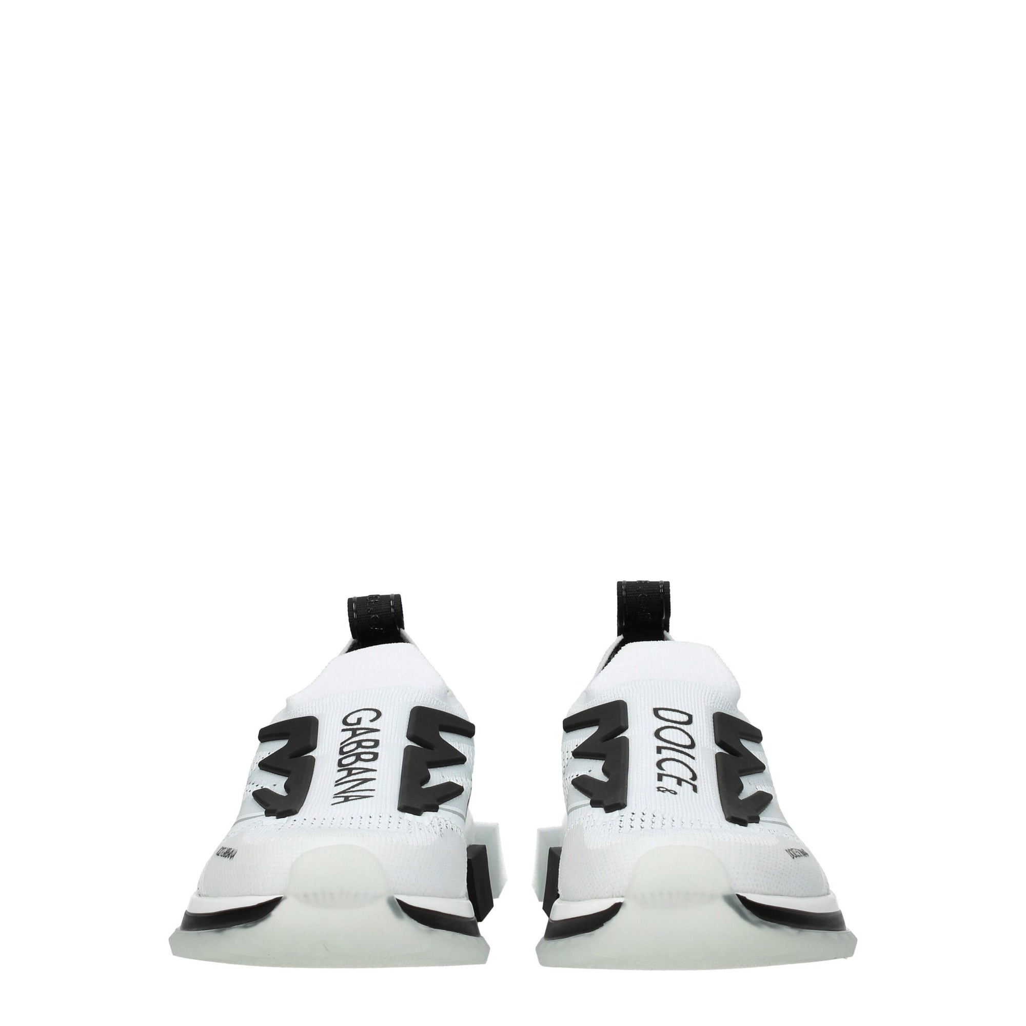 Dolce & Gabbana White Fabric Athletic Sneakers