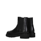 Stuart Weitzman Black Leather Ankle Boots