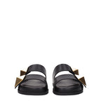 Valentino Garavani Black Leather Slippers