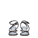 Fendi Multicolor Leather Flat Sandals