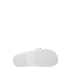 Stuart Weitzman White Leather Slippers