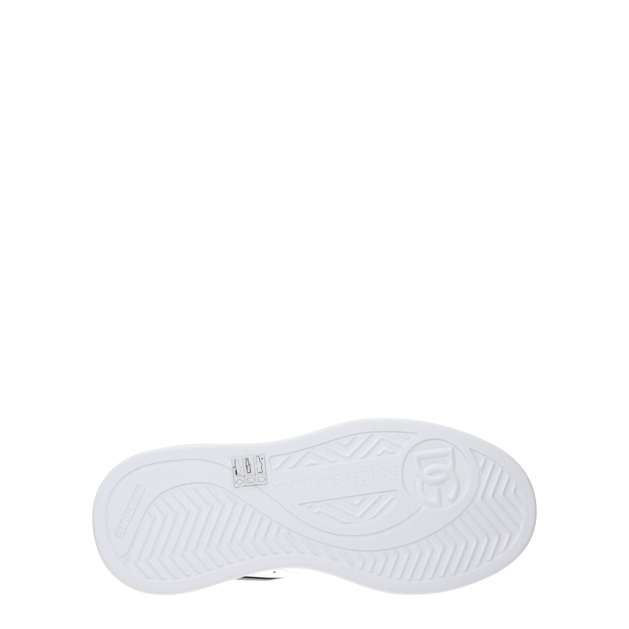 Dolce & Gabbana White Leather Low Top Sneakers