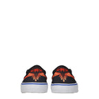 Marcelo Burlon Black Fabric Slip-On Loafers