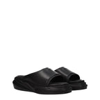 Alyx Black Leather Slippers