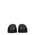Alyx Black Leather Slippers