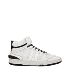 Lanvin White Leather High Top Sneakers