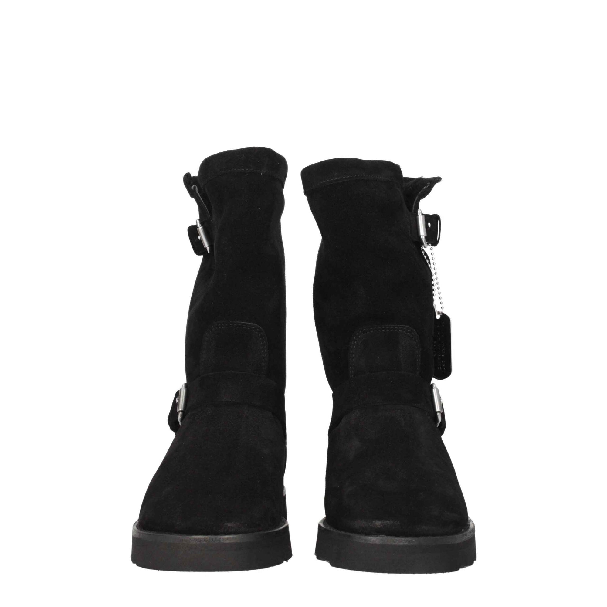 Kenzo Black Leather Ankle Boots