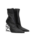 Dolce & Gabbana Black Leather Ankle Boots