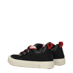 Marcelo Burlon Black Leather Low Top Sneakers