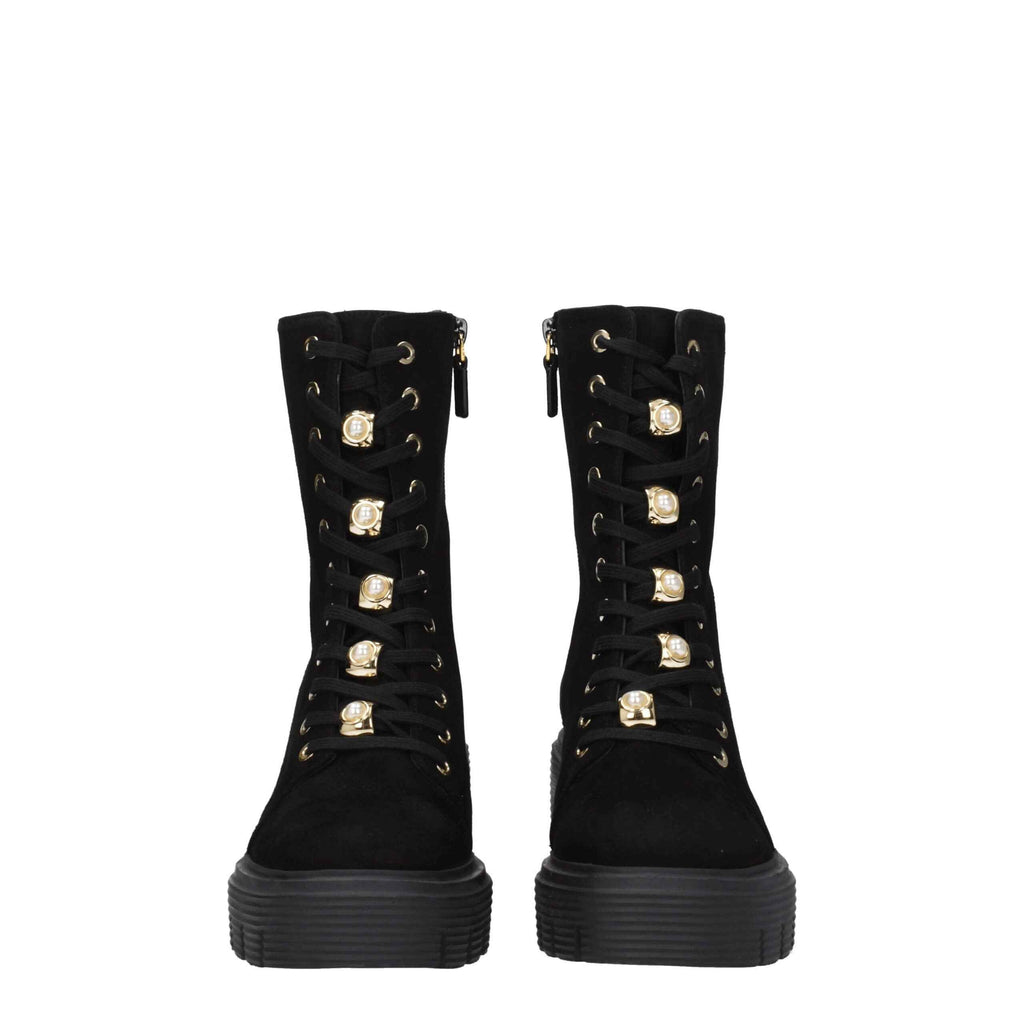 Stuart Weitzman Black Leather Ankle Boots