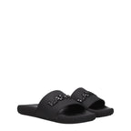 Lanvin Black Cotton Slippers