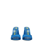 The Attico Light Blue Satin Platform Sandals