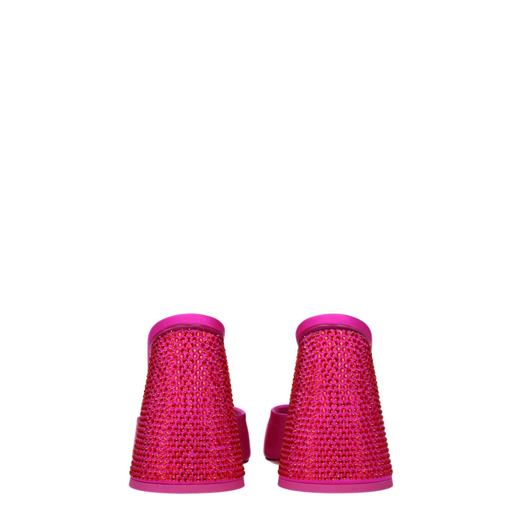 The Attico Pink Satin Platforms