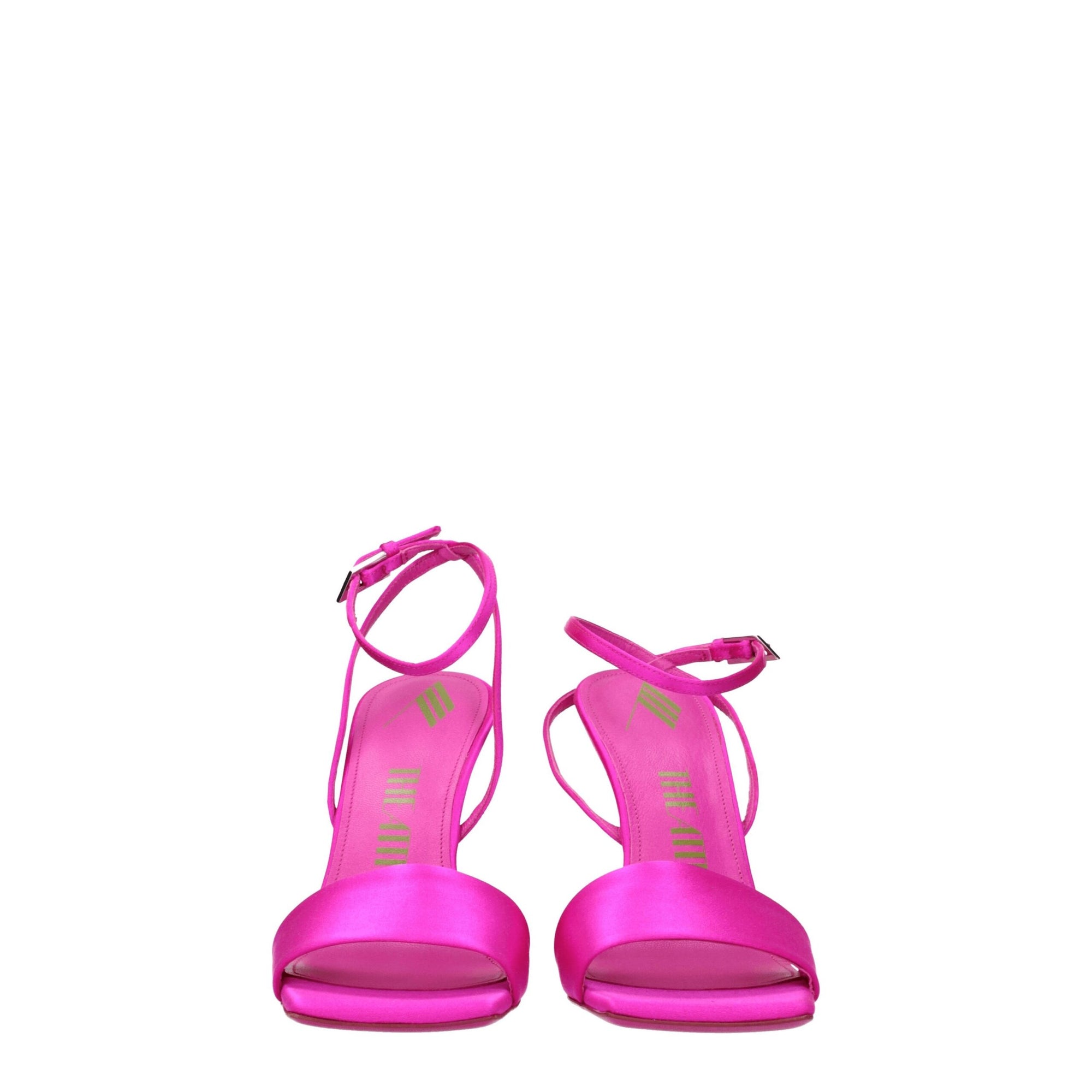 The Attico Pink Satin Platform Sandals