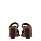 Ambush Black Leather Stiletto Heel Sandals