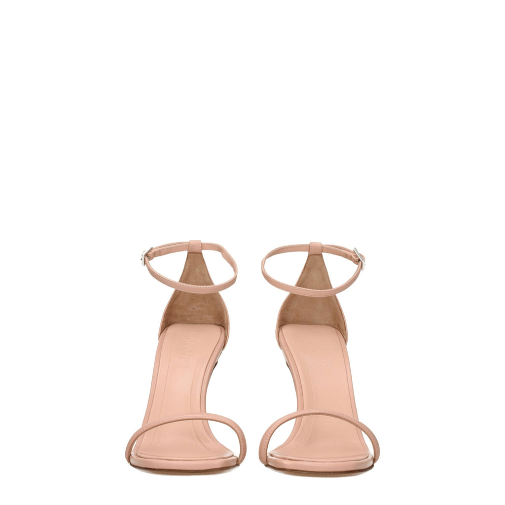 Lanvin Pink Leather Stiletto Heel Sandals