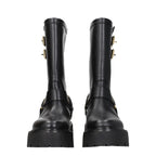 Celine Gold Leather Ankle Boots