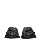 Dolce & Gabbana Black Leather Slippers