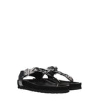 Isabel Marant Black Leather Flip-Flop Sandals