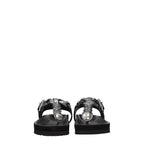 Isabel Marant Black Leather Flip-Flop Sandals