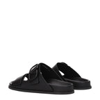 Valentino Garavani Black Leather Slippers