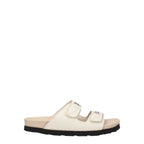 Palm Angels Beige Leather Flat Sandals