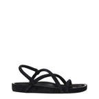 Isabel Marant Black Leather Flat Sandals