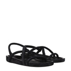 Isabel Marant Black Leather Flat Sandals