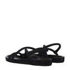 Isabel Marant Black Leather Flat Sandals