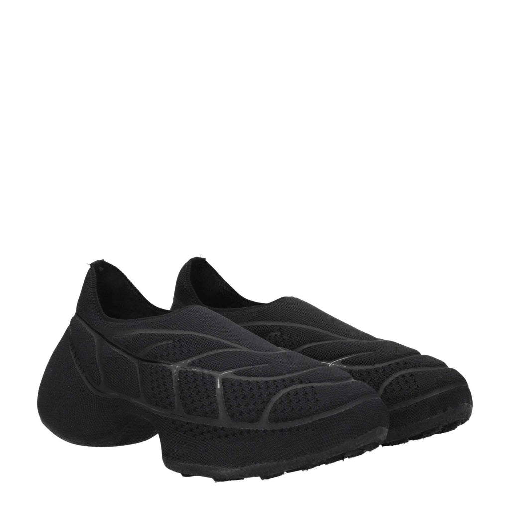 Givenchy Black Fabric Slip-On Loafers
