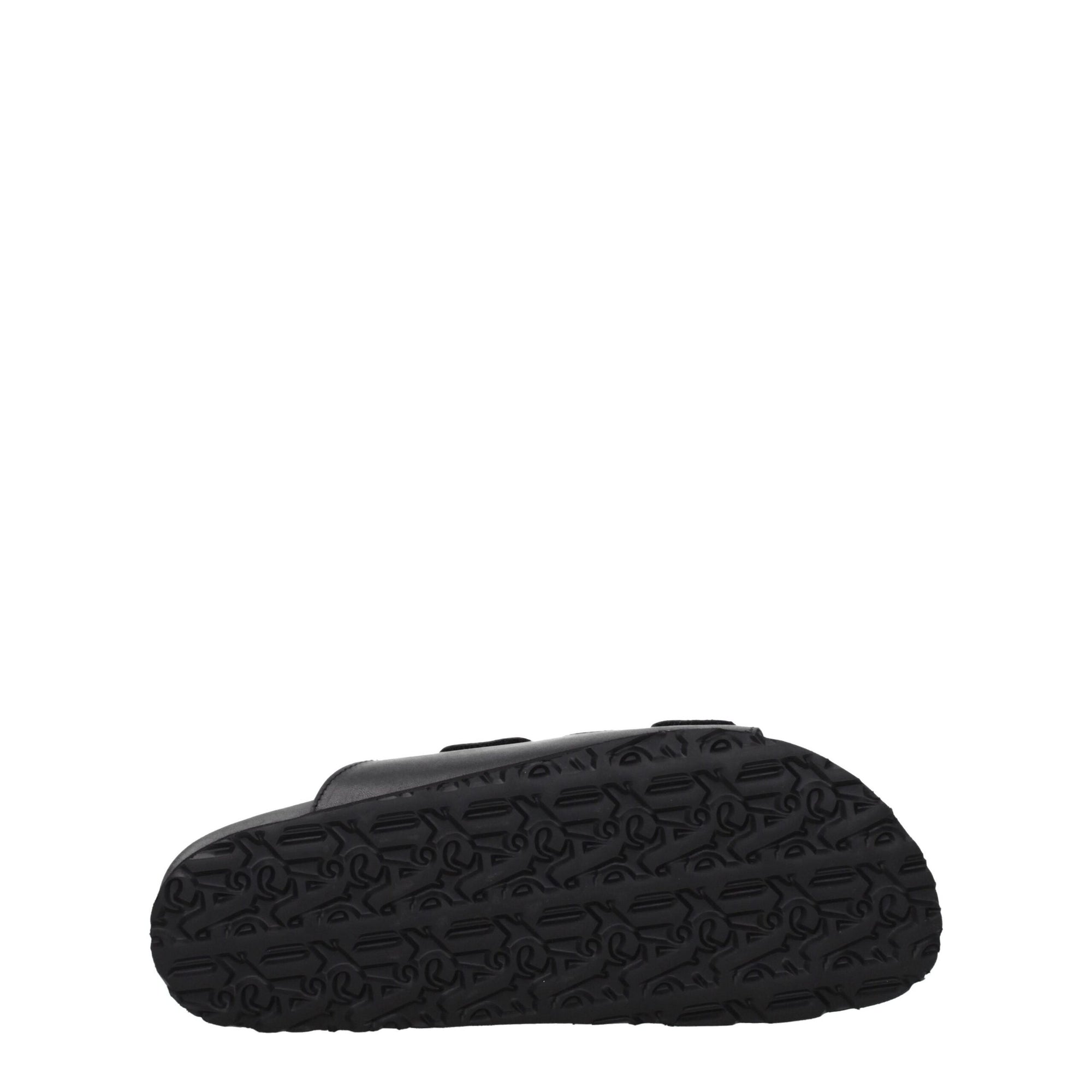 Palm Angels Black Leather Slippers Sandals