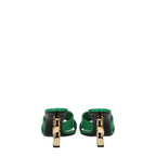 Dolce & Gabbana Green Leather Flat Sandals