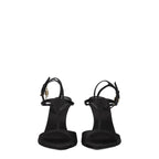 Givenchy Black Satin Stiletto Heel Sandals