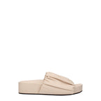 Jil Sander Pink Leather Slippers Sandals