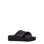 Jil Sander Black Leather Slippers