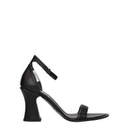 Premiata Black Leather Flat Sandals