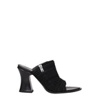 Premiata Black Fabric Platform Sandals