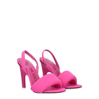 The Attico Pink Fabric Stiletto Heels Sandals