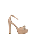 Stuart Weitzman Beige Leather Platform Sandals