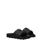 Off-White Black Leather Slippers